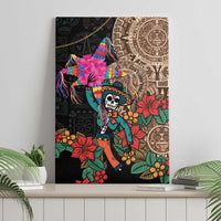 Las Posadas Canvas Wall Art Pinata With Mexican Aztec Circle - Wonder Print Shop