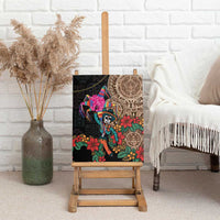 Las Posadas Canvas Wall Art Pinata With Mexican Aztec Circle - Wonder Print Shop