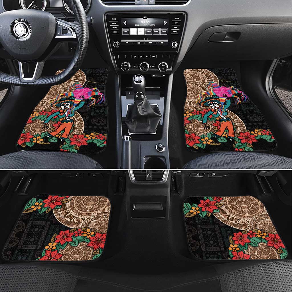 Las Posadas Car Mats Pinata With Mexican Aztec Circle - Wonder Print Shop