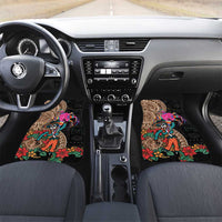 Las Posadas Car Mats Pinata With Mexican Aztec Circle - Wonder Print Shop