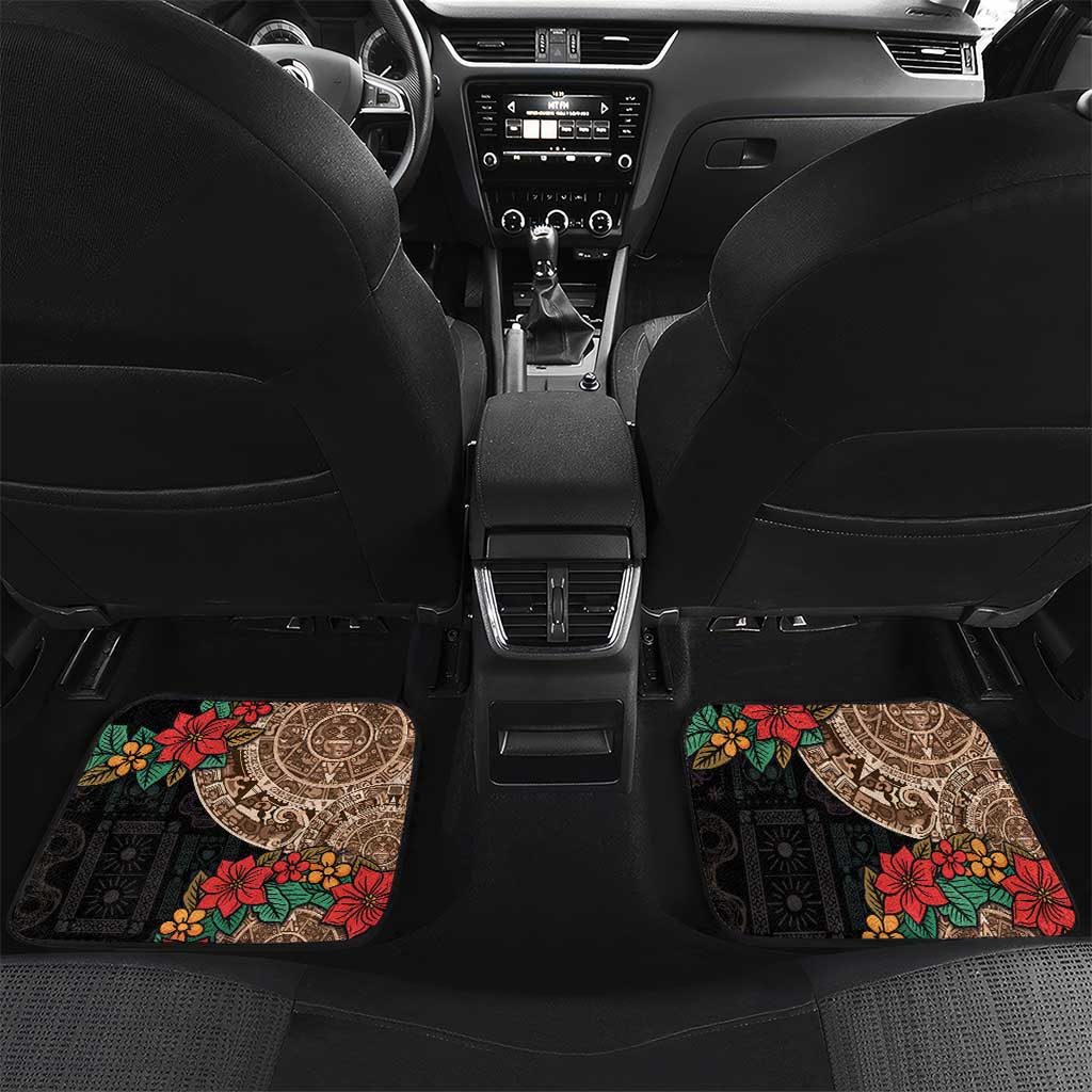Las Posadas Car Mats Pinata With Mexican Aztec Circle - Wonder Print Shop