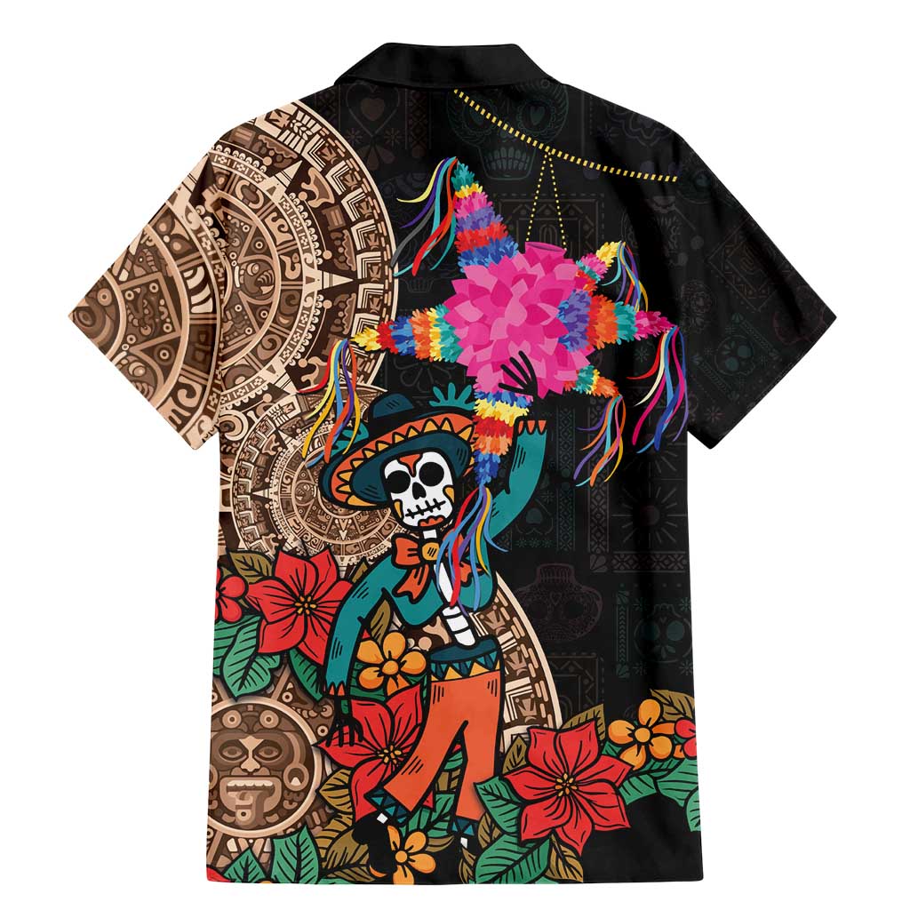 Las Posadas Family Matching Mermaid Dress and Hawaiian Shirt Pinata With Mexican Aztec Circle - Wonder Print Shop