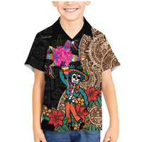 Las Posadas Family Matching Mermaid Dress and Hawaiian Shirt Pinata With Mexican Aztec Circle - Wonder Print Shop