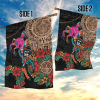 Las Posadas Garden Flag Pinata With Mexican Aztec Circle - Wonder Print Shop