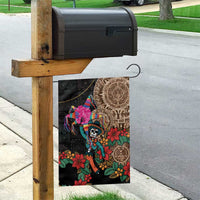 Las Posadas Garden Flag Pinata With Mexican Aztec Circle - Wonder Print Shop