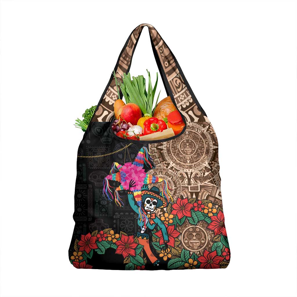 Las Posadas Grocery Bag Pinata With Mexican Aztec Circle