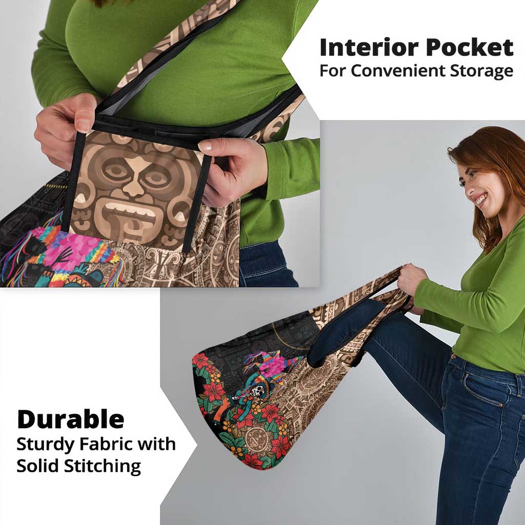 Las Posadas Grocery Bag Pinata With Mexican Aztec Circle