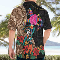 Las Posadas Hawaiian Shirt Pinata With Mexican Aztec Circle - Wonder Print Shop