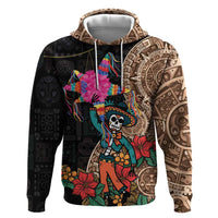 Las Posadas Hoodie Pinata With Mexican Aztec Circle - Wonder Print Shop
