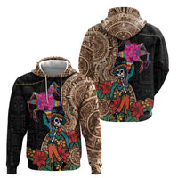 Las Posadas Hoodie Pinata With Mexican Aztec Circle - Wonder Print Shop