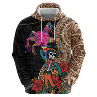 Las Posadas Hoodie Pinata With Mexican Aztec Circle - Wonder Print Shop
