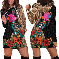 Las Posadas Hoodie Dress Pinata With Mexican Aztec Circle - Wonder Print Shop