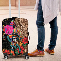 Las Posadas Luggage Cover Pinata With Mexican Aztec Circle - Wonder Print Shop