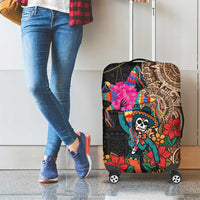 Las Posadas Luggage Cover Pinata With Mexican Aztec Circle - Wonder Print Shop