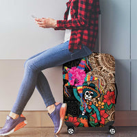 Las Posadas Luggage Cover Pinata With Mexican Aztec Circle - Wonder Print Shop