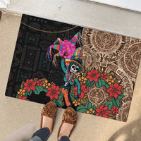 Las Posadas Rubber Doormat Pinata With Mexican Aztec Circle - Wonder Print Shop