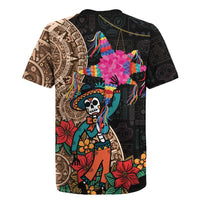 Las Posadas Rugby Jersey Pinata With Mexican Aztec Circle - Wonder Print Shop