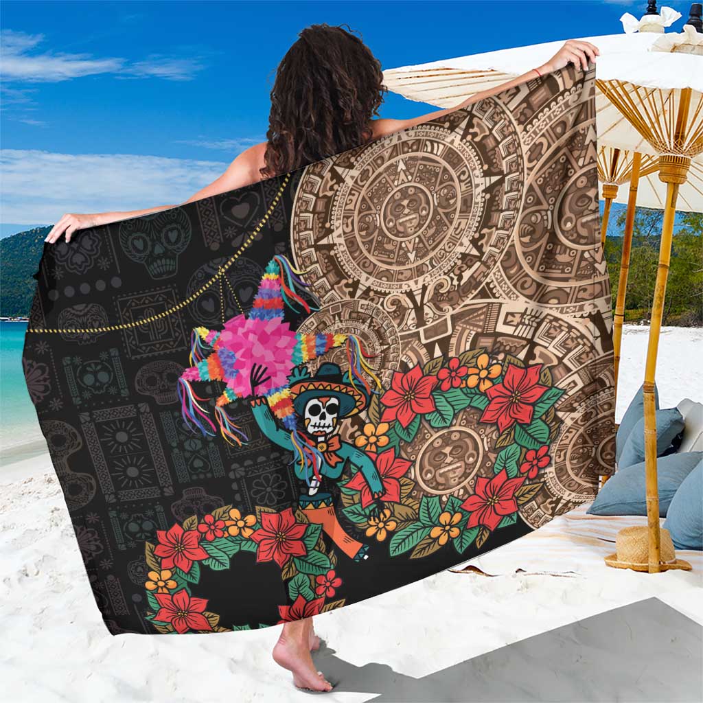 Las Posadas Sarong Pinata With Mexican Aztec Circle - Wonder Print Shop