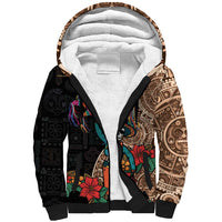 Las Posadas Sherpa Hoodie Pinata With Mexican Aztec Circle - Wonder Print Shop
