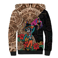 Las Posadas Sherpa Hoodie Pinata With Mexican Aztec Circle - Wonder Print Shop