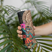 Las Posadas Skinny Tumbler Pinata With Mexican Aztec Circle - Wonder Print Shop