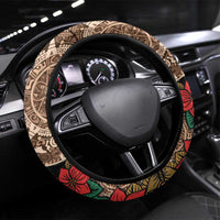 Las Posadas Steering Wheel Cover Pinata With Mexican Aztec Circle - Wonder Print Shop
