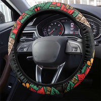 Las Posadas Steering Wheel Cover Pinata With Mexican Aztec Circle - Wonder Print Shop