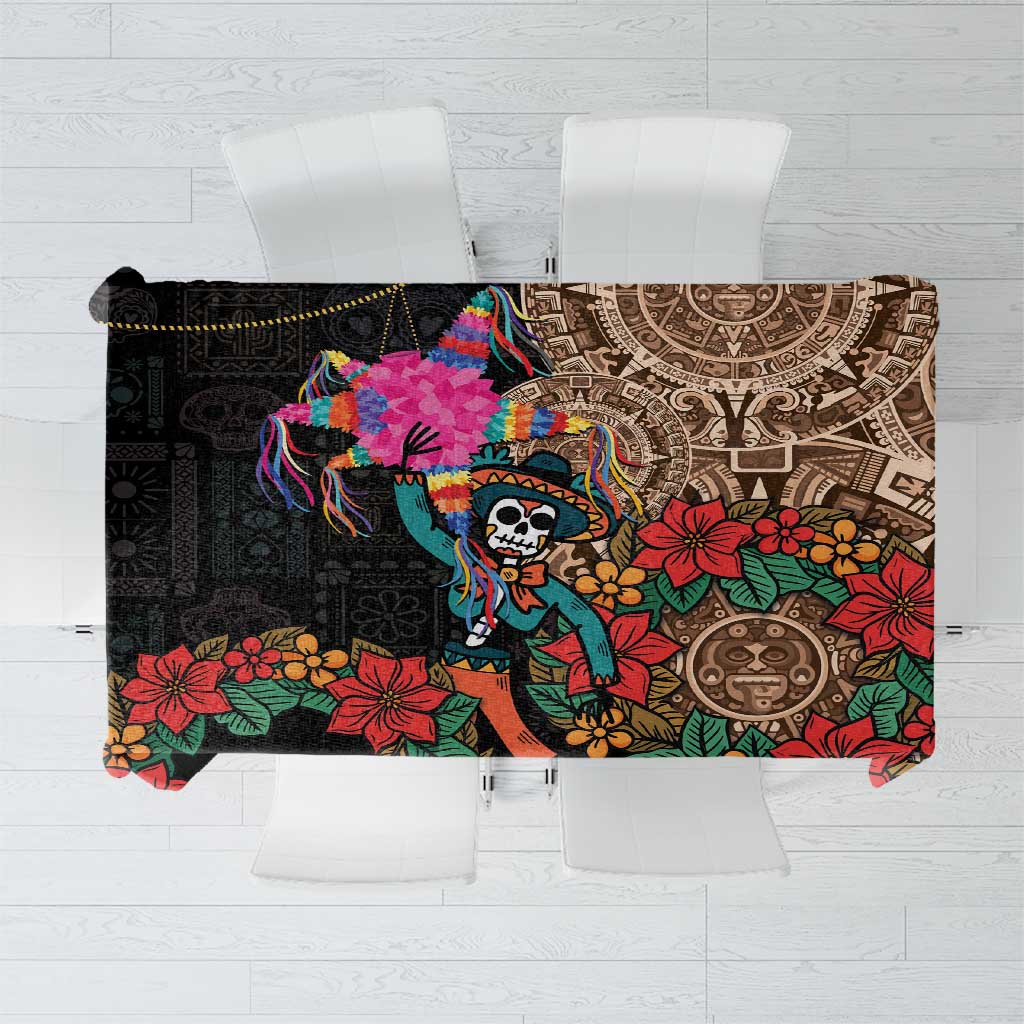 Las Posadas Tablecloth Pinata With Mexican Aztec Circle - Wonder Print Shop