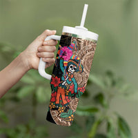Las Posadas Tumbler With Handle Pinata With Mexican Aztec Circle - Wonder Print Shop