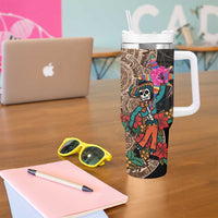 Las Posadas Tumbler With Handle Pinata With Mexican Aztec Circle - Wonder Print Shop