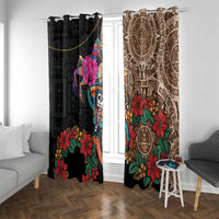 Las Posadas Window Curtain Pinata With Mexican Aztec Circle - Wonder Print Shop