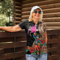 Las Posadas Women Polo Shirt Pinata With Mexican Aztec Circle - Wonder Print Shop