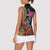 Las Posadas Women Sleeveless Polo Shirt Pinata With Mexican Aztec Circle - Wonder Print Shop