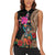 Las Posadas Women Sleeveless Polo Shirt Pinata With Mexican Aztec Circle - Wonder Print Shop