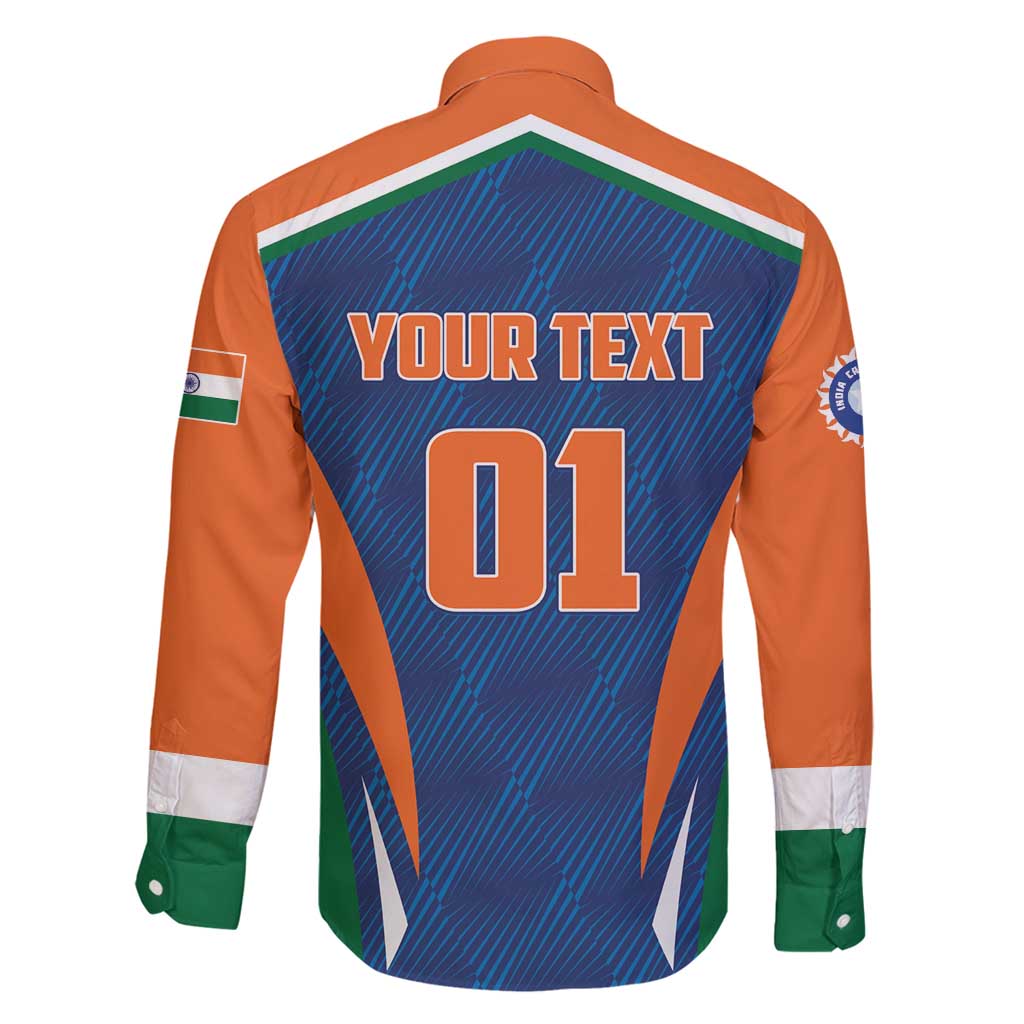 Custom India Cricket Family Matching Off Shoulder Maxi Dress and Hawaiian Shirt The Men In Blue Champions - Wonder Print Shop