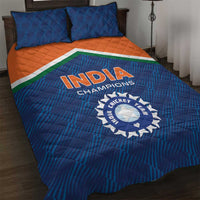 India Cricket Quilt Bed Set The Men In Blue Champions - Wonder Print Shop