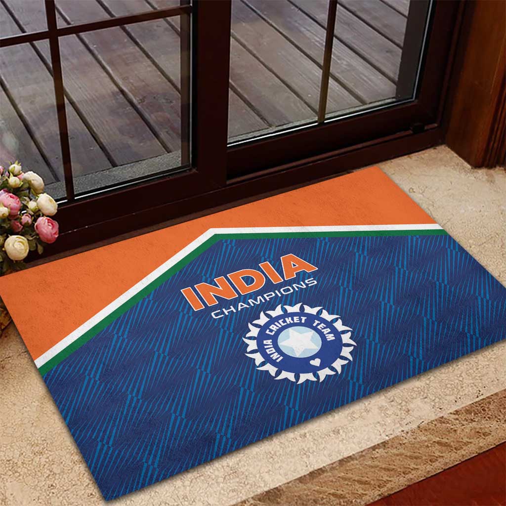 India Cricket Rubber Doormat The Men In Blue Champions - Wonder Print Shop