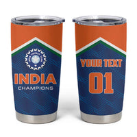 Custom India Cricket Tumbler Cup The Men In Blue Champions - Wonder Print Shop