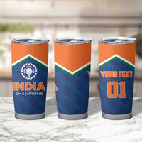 Custom India Cricket Tumbler Cup The Men In Blue Champions - Wonder Print Shop