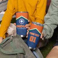 Custom India Cricket Tumbler Cup The Men In Blue Champions - Wonder Print Shop