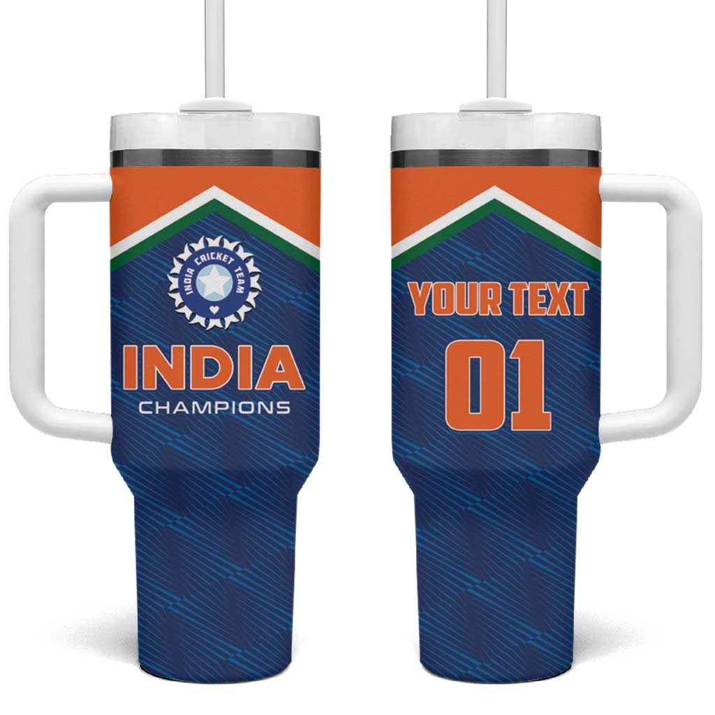 Custom India Cricket Tumbler With Handle The Men In Blue Champions - Wonder Print Shop