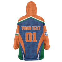 Custom India Cricket Wearable Blanket Hoodie The Men In Blue Champions - Wonder Print Shop