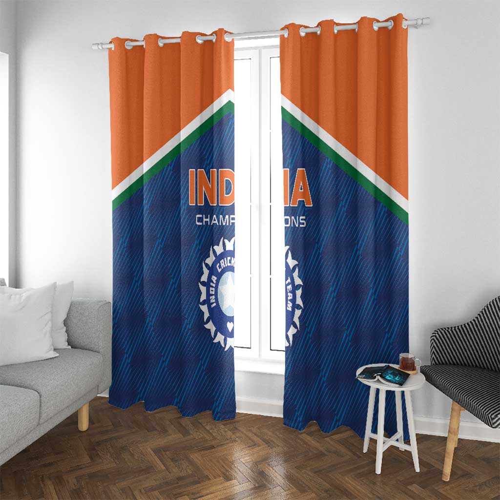 India Cricket Window Curtain The Men In Blue Champions - Wonder Print Shop