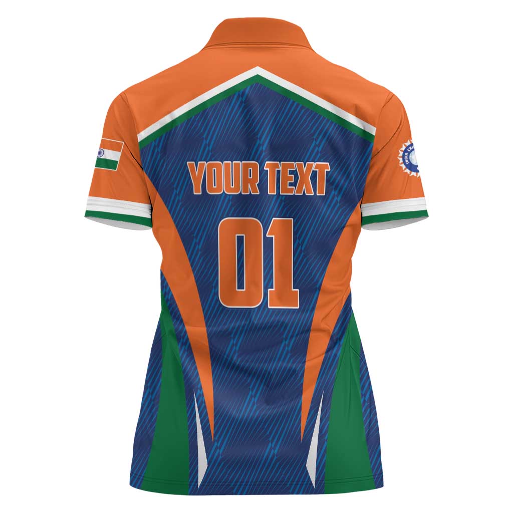 Custom India Cricket Women Polo Shirt The Men In Blue Champions - Wonder Print Shop