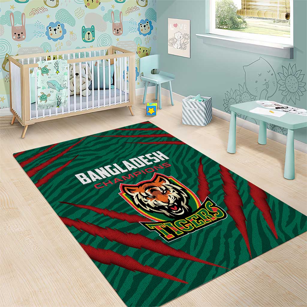 Bangladesh Cricket Area Rug The Tigers Go Champions - Wonder Print Shop