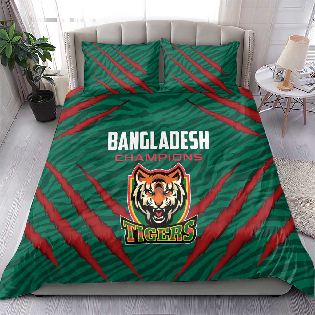 Bangladesh Cricket Bedding Set The Tigers Go Champions - Wonder Print Shop