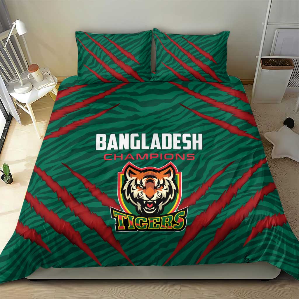 Bangladesh Cricket Bedding Set The Tigers Go Champions - Wonder Print Shop