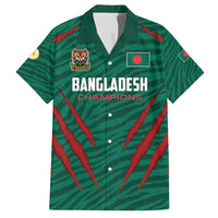 Custom Bangladesh Cricket Family Matching Long Sleeve Bodycon Dress and Hawaiian Shirt The Tigers Go Champions - Wonder Print Shop