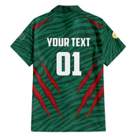 Custom Bangladesh Cricket Family Matching Off The Shoulder Long Sleeve Dress and Hawaiian Shirt The Tigers Go Champions - Wonder Print Shop