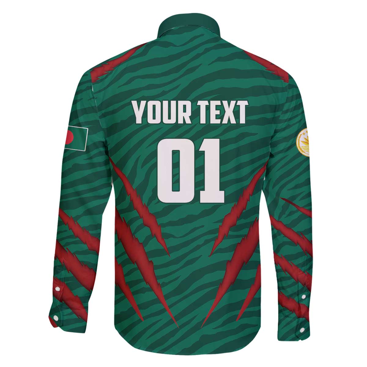Custom Bangladesh Cricket Family Matching Off The Shoulder Long Sleeve Dress and Hawaiian Shirt The Tigers Go Champions - Wonder Print Shop